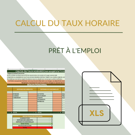 Visuel du fichier calcul du taux horaire